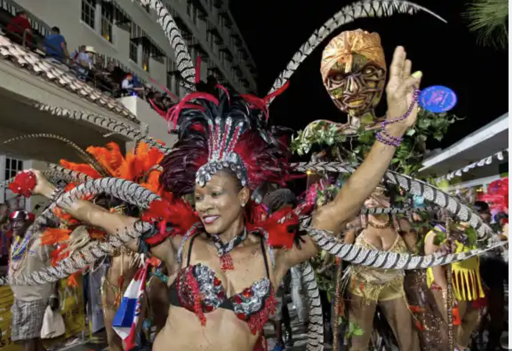 a group of people in costumes