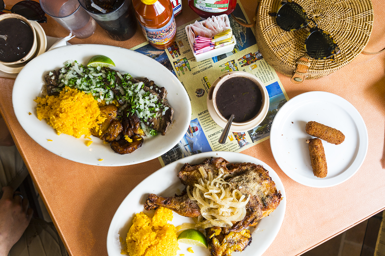 a plate of food on a table