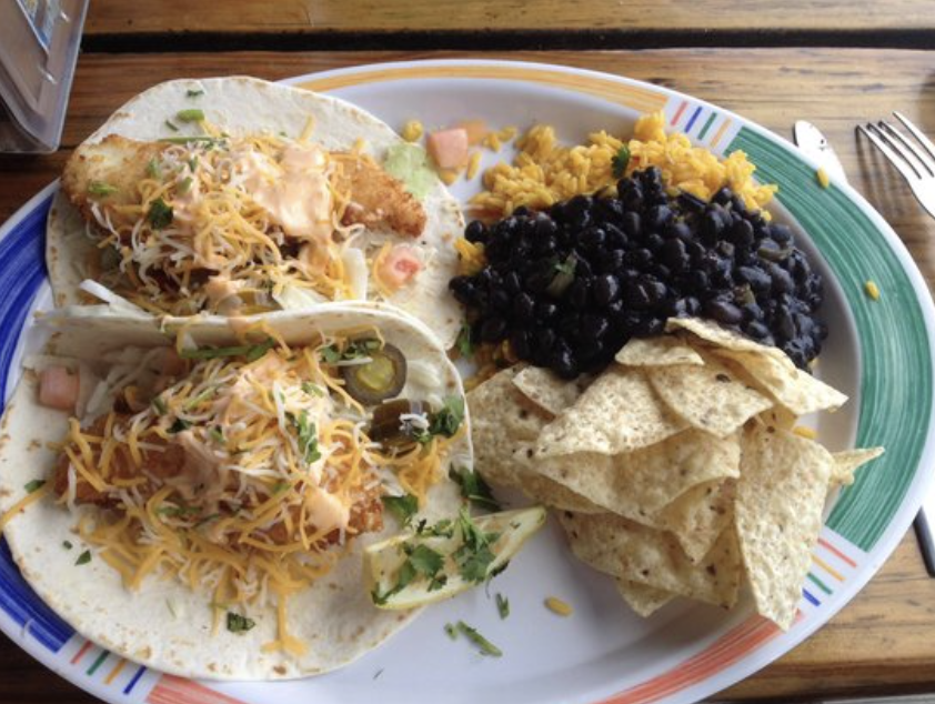 a plate of food on a table